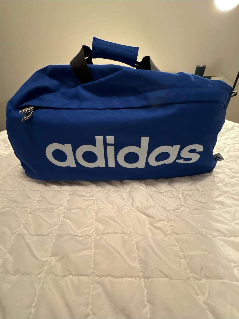 adidas Royal Blue Duffel Bag with White Logo